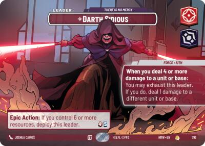 Darth Sidious - There Is No Mercy - 793 - Rare (Showcase) - Homeworlds