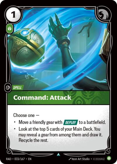 Command: Attack - 033/167 - Uncommon - Radiance