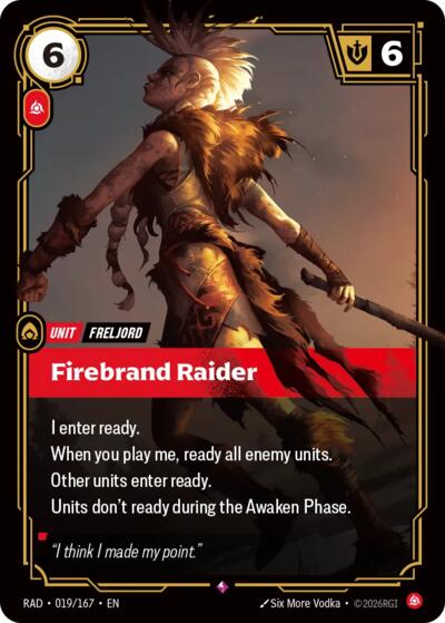 Firebrand Raider - 019/167 - Rare - Radiance