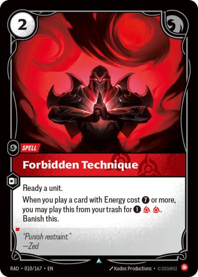 Forbidden Technique - 010/167 - Uncommon - Radiance