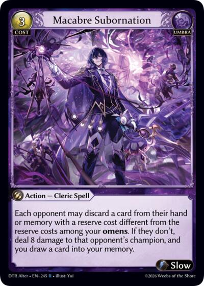 Macabre Subornation - 245 - Rare - Distorted Reflections Alter Edition