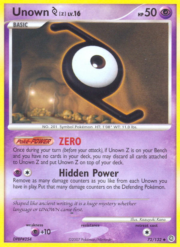 Unown [Z] - 072/132 - Secret Wonders