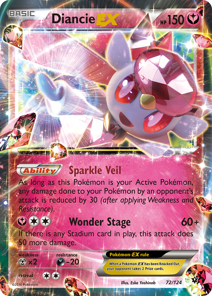 Diancie-EX - 072/124 - Fates Collide