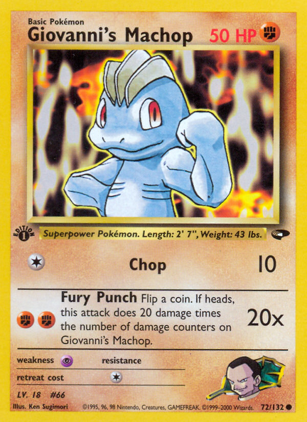 Giovanni's Machop - 072/132 - Gym Challenge