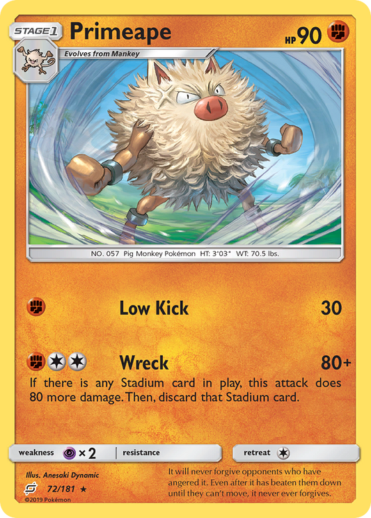 Primeape - 072/181 - Team Up