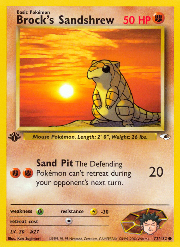 Brock's Sandshrew - 072/132 - Gym Heroes