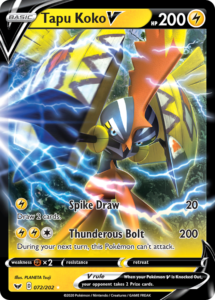 Tapu Koko V - 072/202 - Sword & Shield