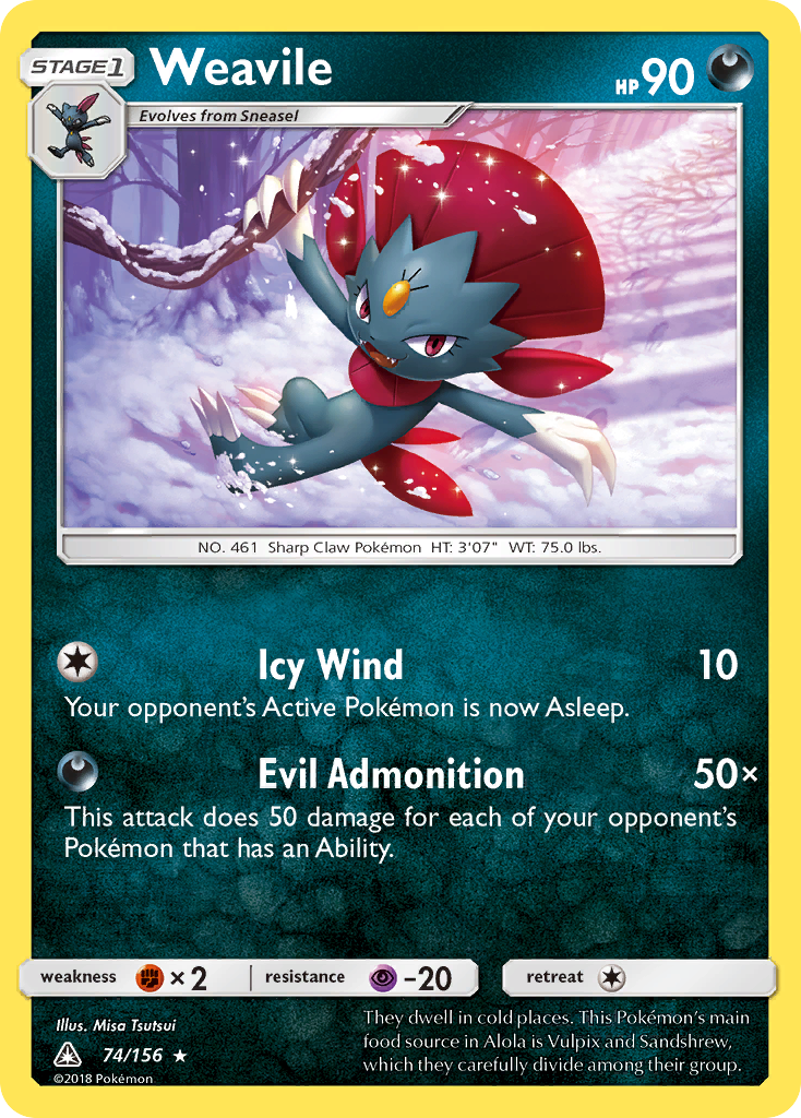 Weavile - 074/156 - Ultra Prism