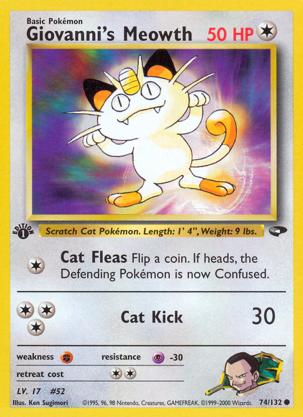 Giovanni's Meowth - 074/132 - Gym Challenge