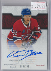 2023-24 Upper Deck SP Authentic Owen Beck Future Watch Auto Retro 094/399