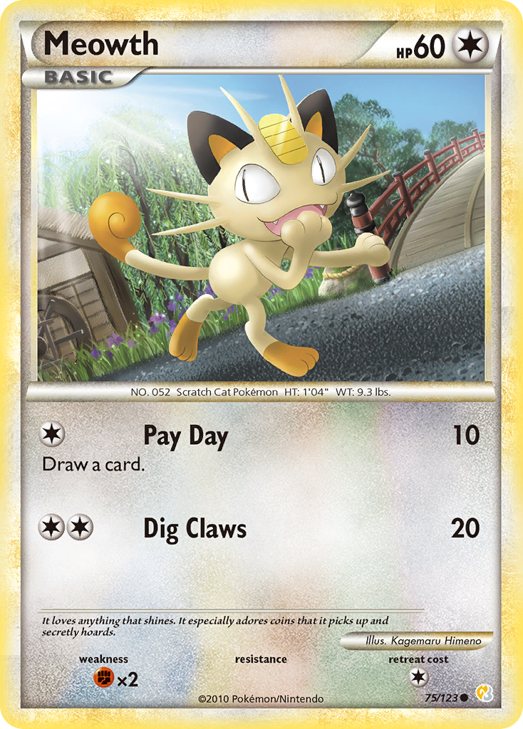 Meowth - 075/123 - HeartGold & SoulSilver