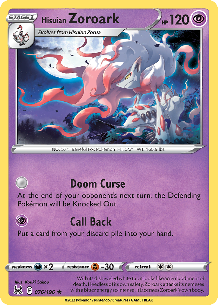 Hisuian Zoroark - 076/196 - Lost Origin