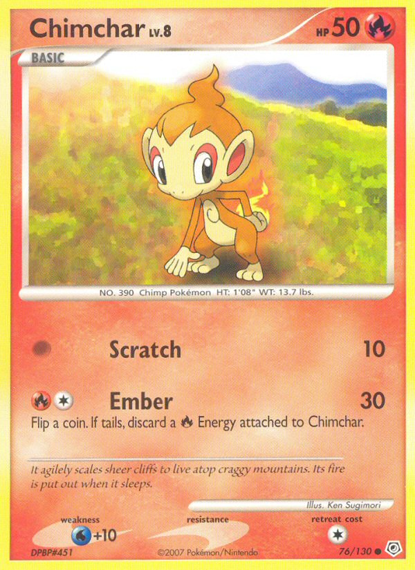 Chimchar - 076/130 - Diamond & Pearl