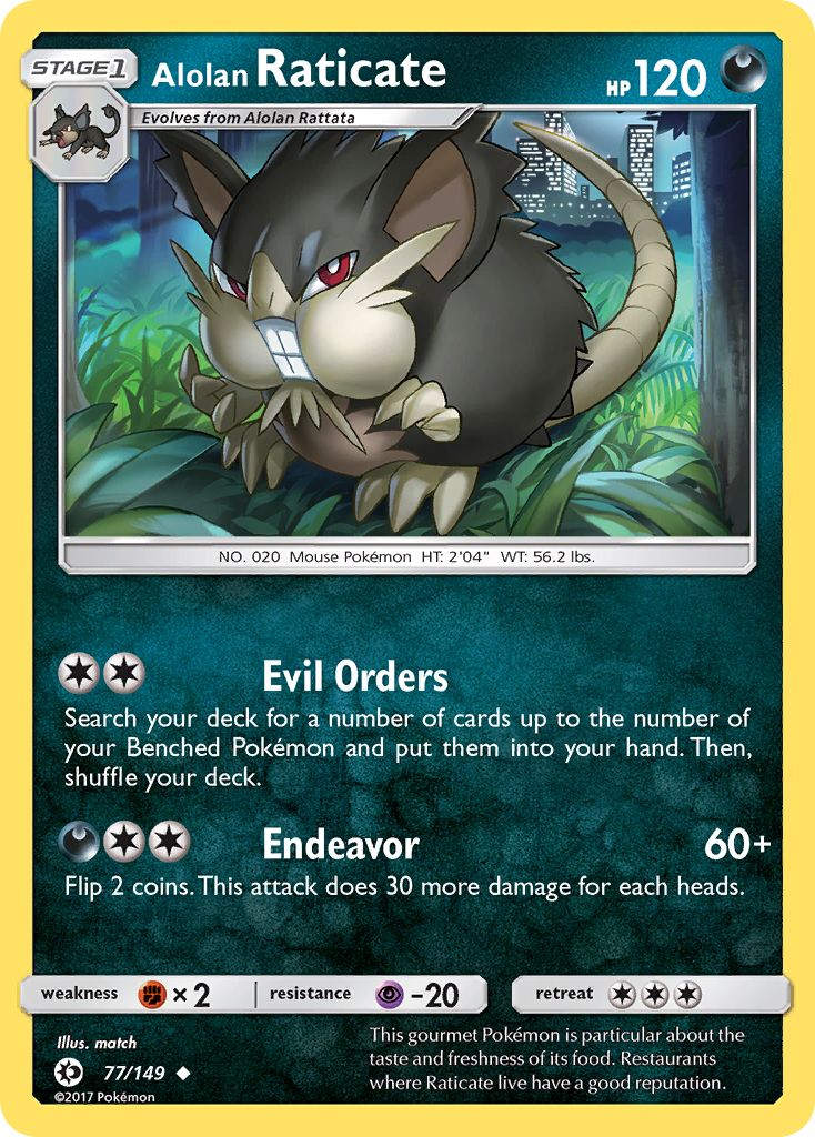 Alolan Raticate - 077/149 - Sun & Moon