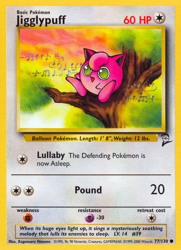 Jigglypuff - 077/130 - Base Set 2