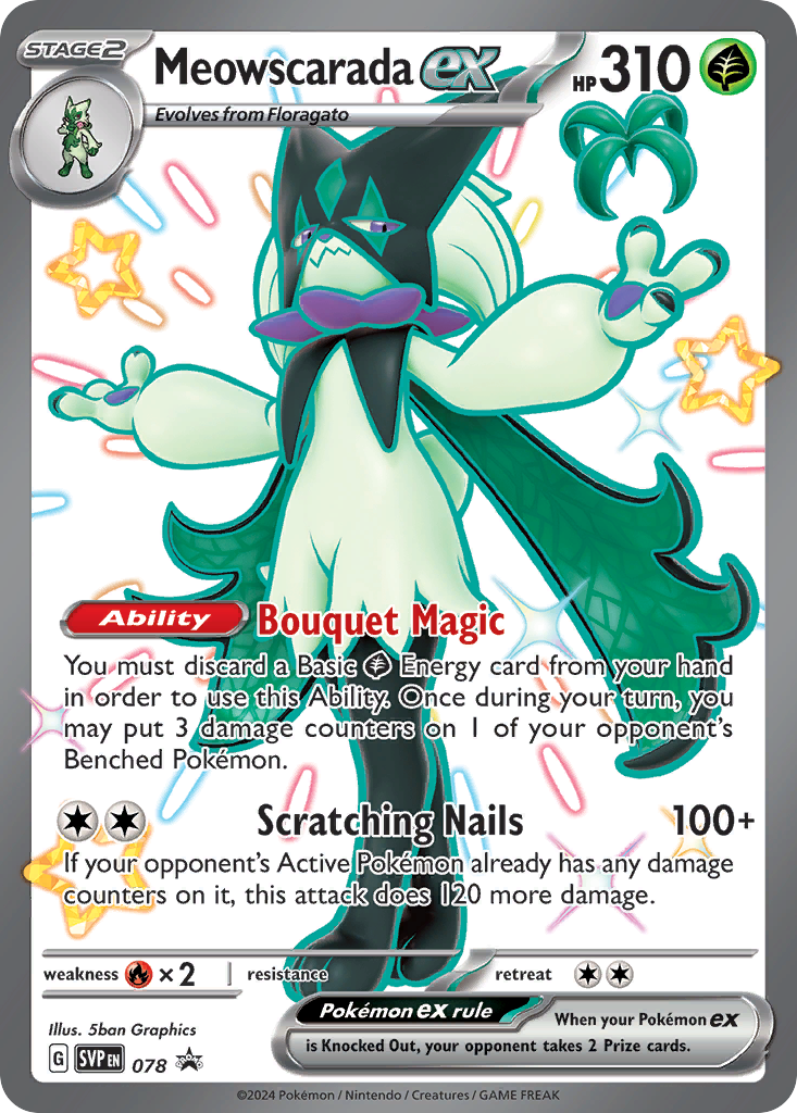 Meowscarada ex - 078/102 - Scarlet & Violet Black Star Promos