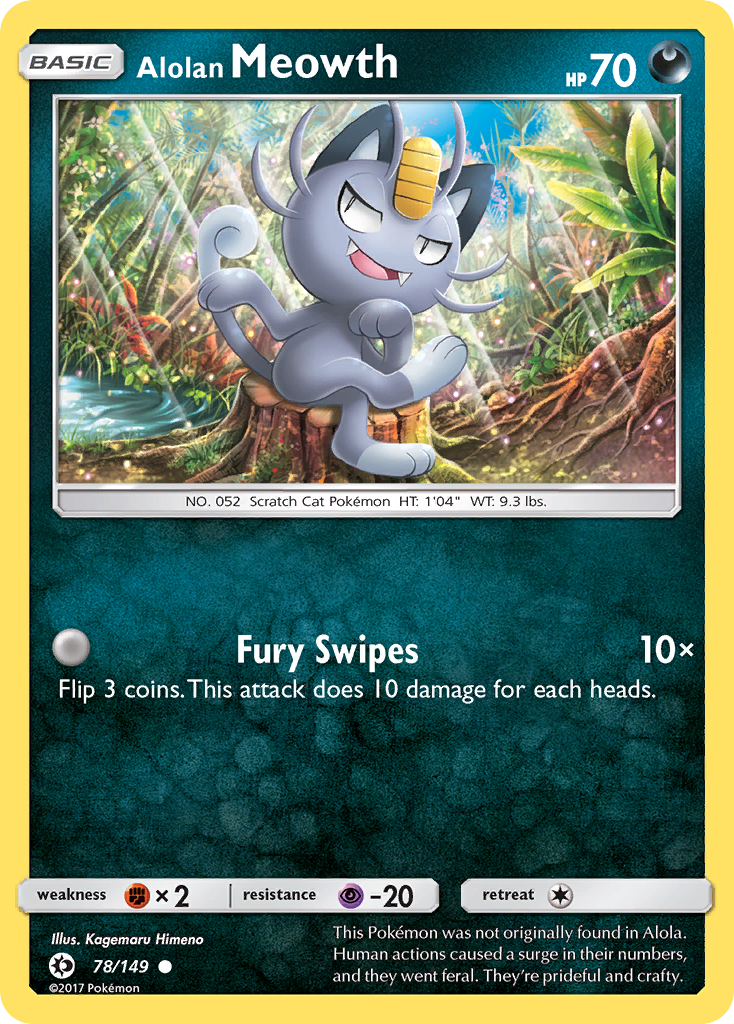 Alolan Meowth - 078/149 - Sun & Moon