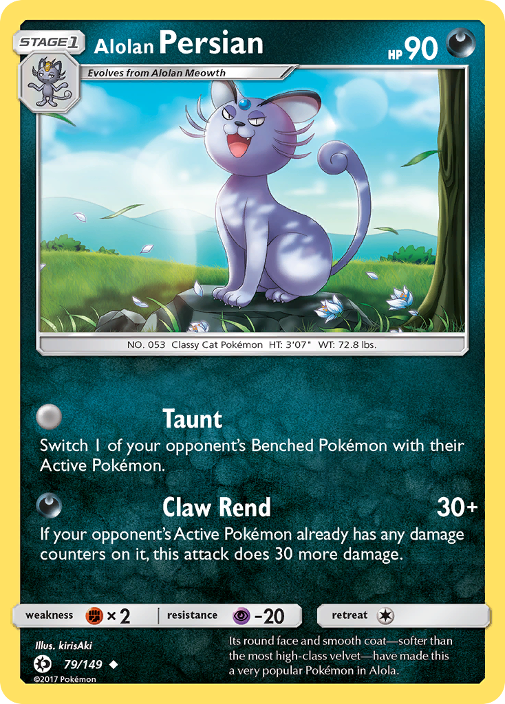 Alolan Persian - 079/149 - Sun & Moon