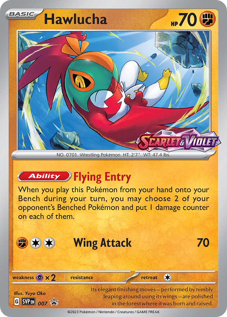 Hawlucha - 007/102 - Scarlet & Violet Black Star Promos