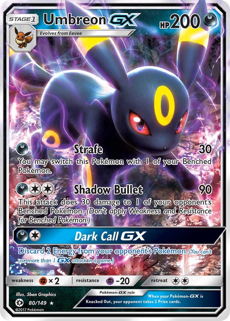 Umbreon-GX - 080/149 - Sun & Moon