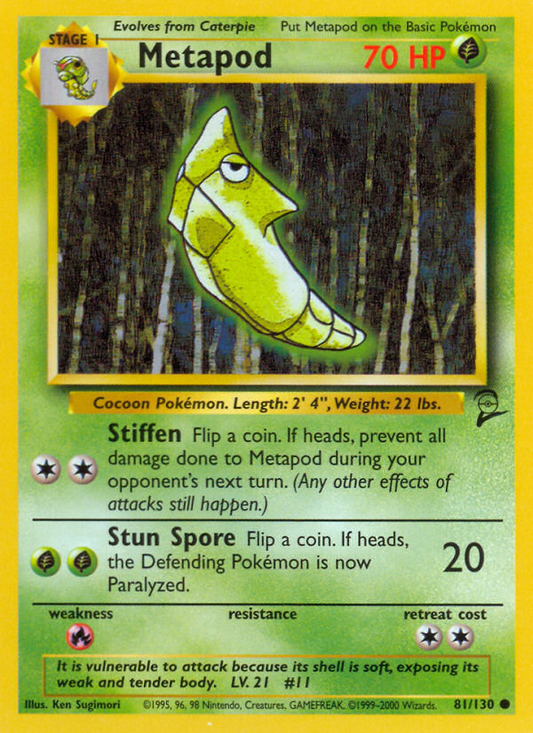 Metapod - 081/130 - Base Set 2