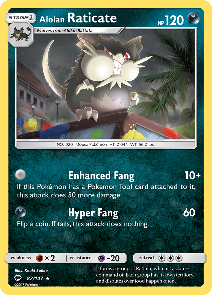 Alolan Raticate - 082/147 - Burning Shadows