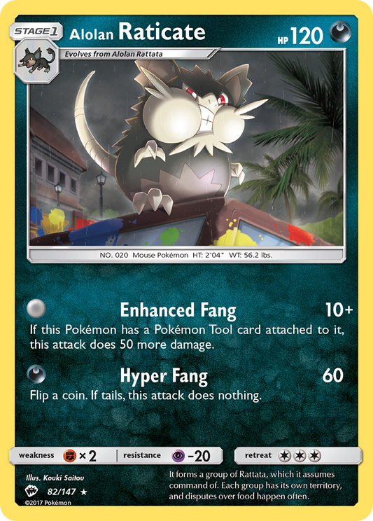 Alolan Raticate - 082/147 - Burning Shadows