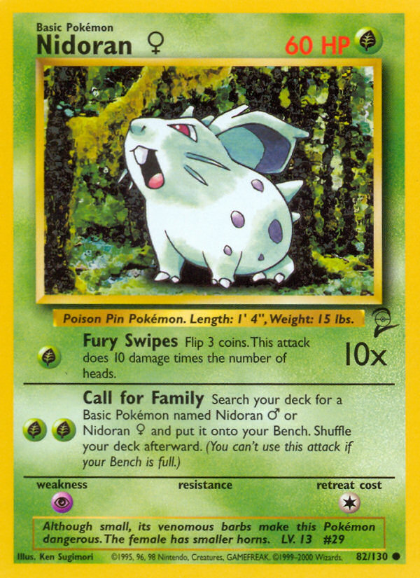Nidoran ♀ - 082/130 - Base Set 2