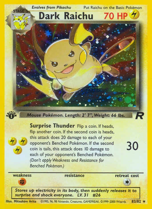 Dark Raichu - 83/82 - Team Rocket