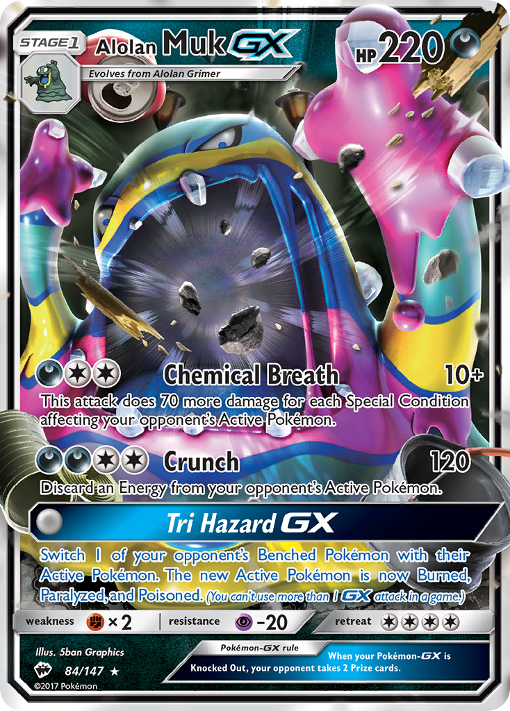 Alolan Muk-GX - 084/147 - Burning Shadows