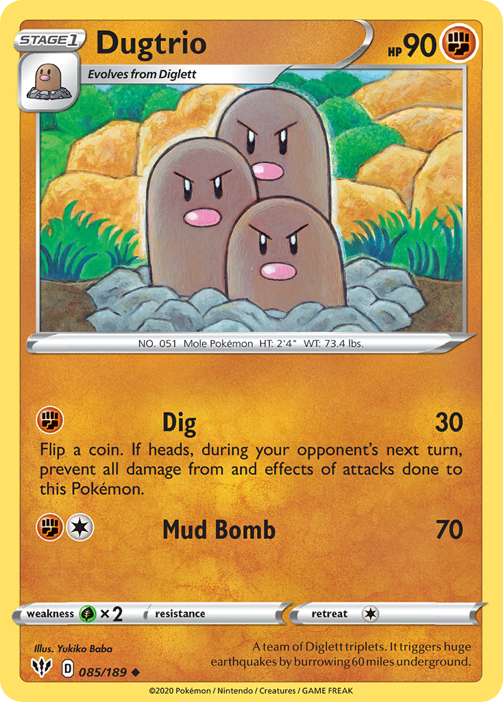 Dugtrio - 085/189 - Darkness Ablaze