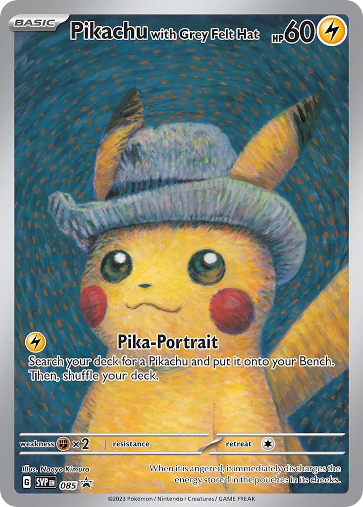 Pikachu with Grey Felt Hat - 085/165 - Scarlet & Violet Black Star Promos