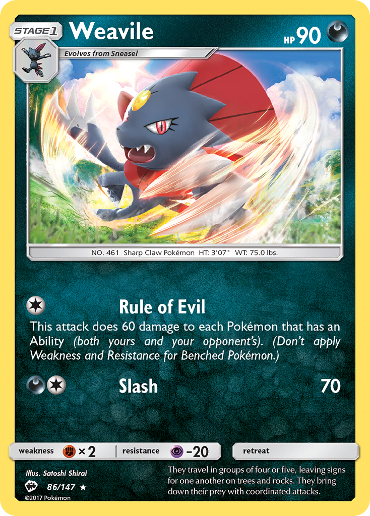 Weavile - 086/147 - Burning Shadows