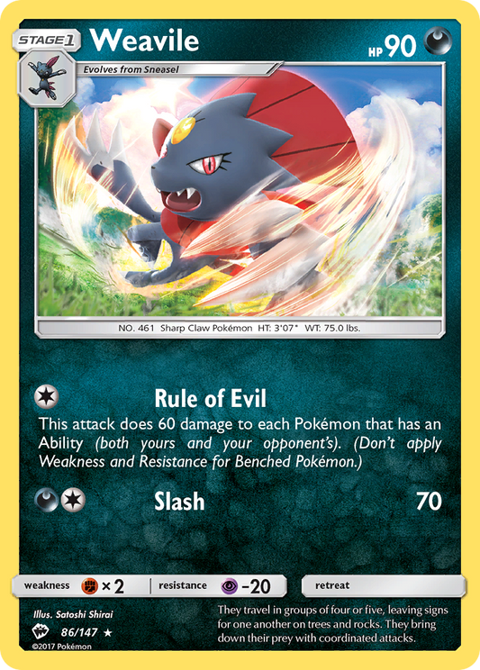 Weavile - 086/147 - Burning Shadows