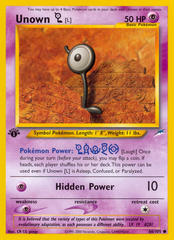 Unown [L] - 086/105 - Neo Destiny