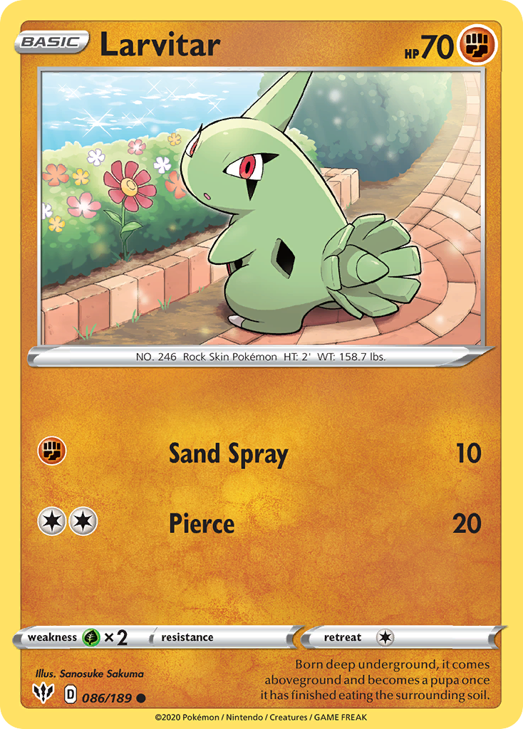 Larvitar - 086/189 - Darkness Ablaze