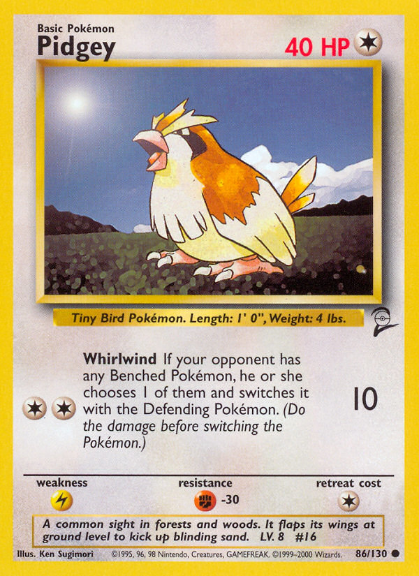 Pidgey - 086/130 - Base Set 2