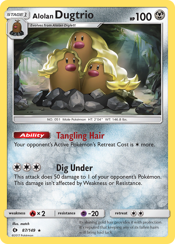 Alolan Dugtrio - 087/149 - Sun & Moon