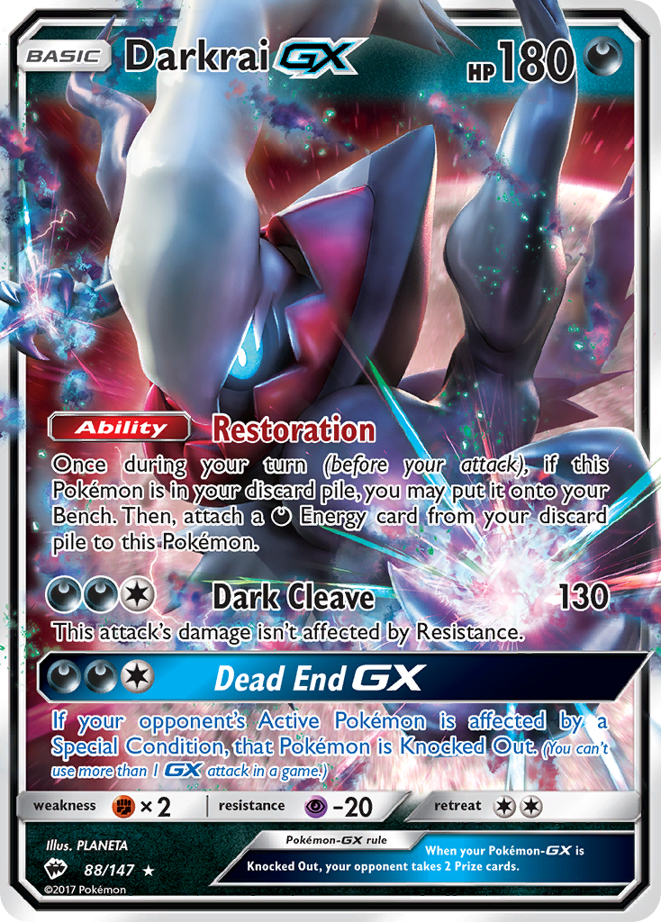 Darkrai-GX - 088/147 - Burning Shadows