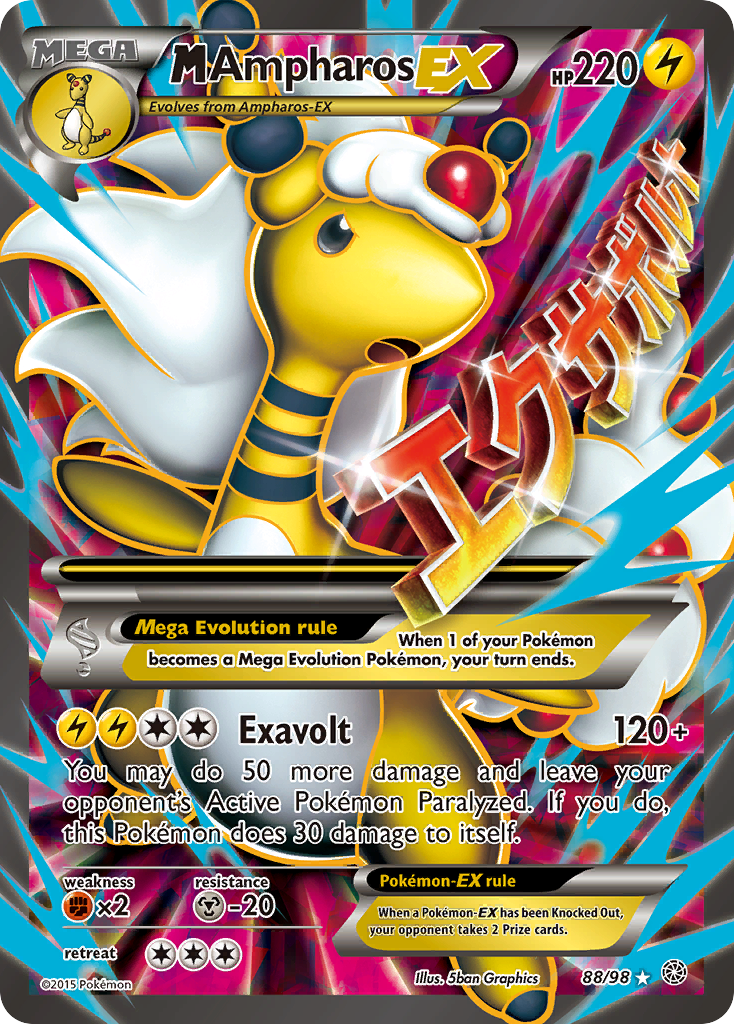 M Ampharos-EX - 88/98 - Ancient Origins