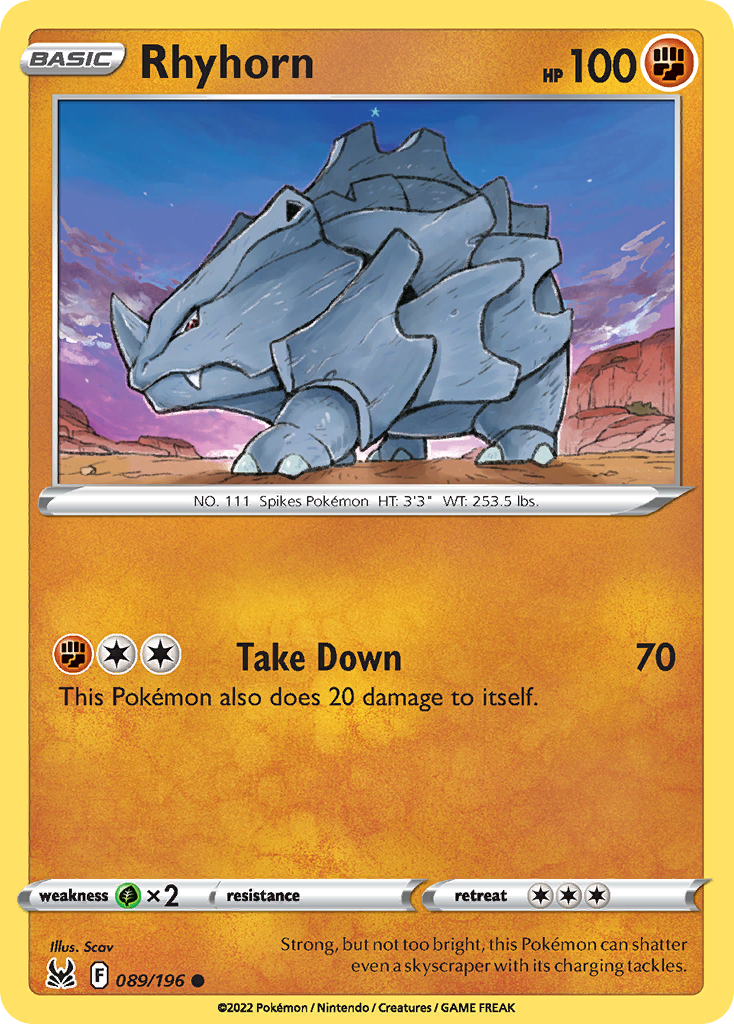 Rhyhorn - 089/196 - Lost Origin