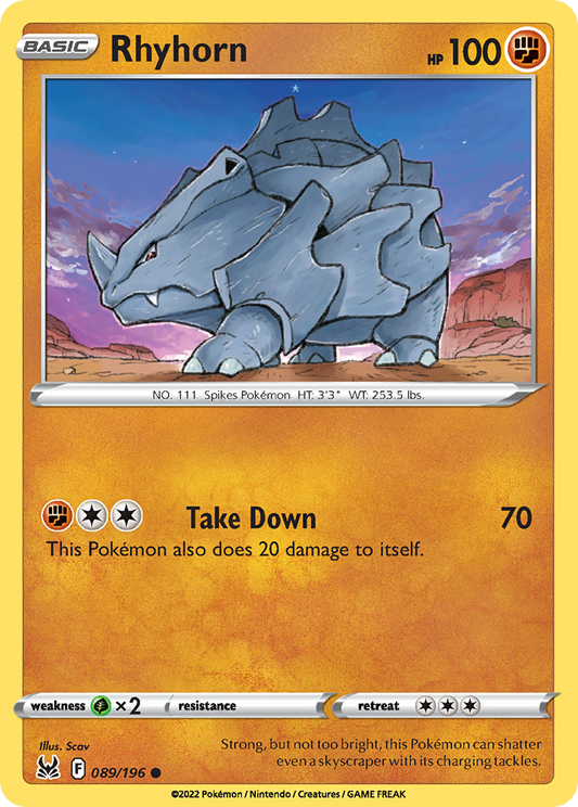 Rhyhorn - 089/196 - Lost Origin