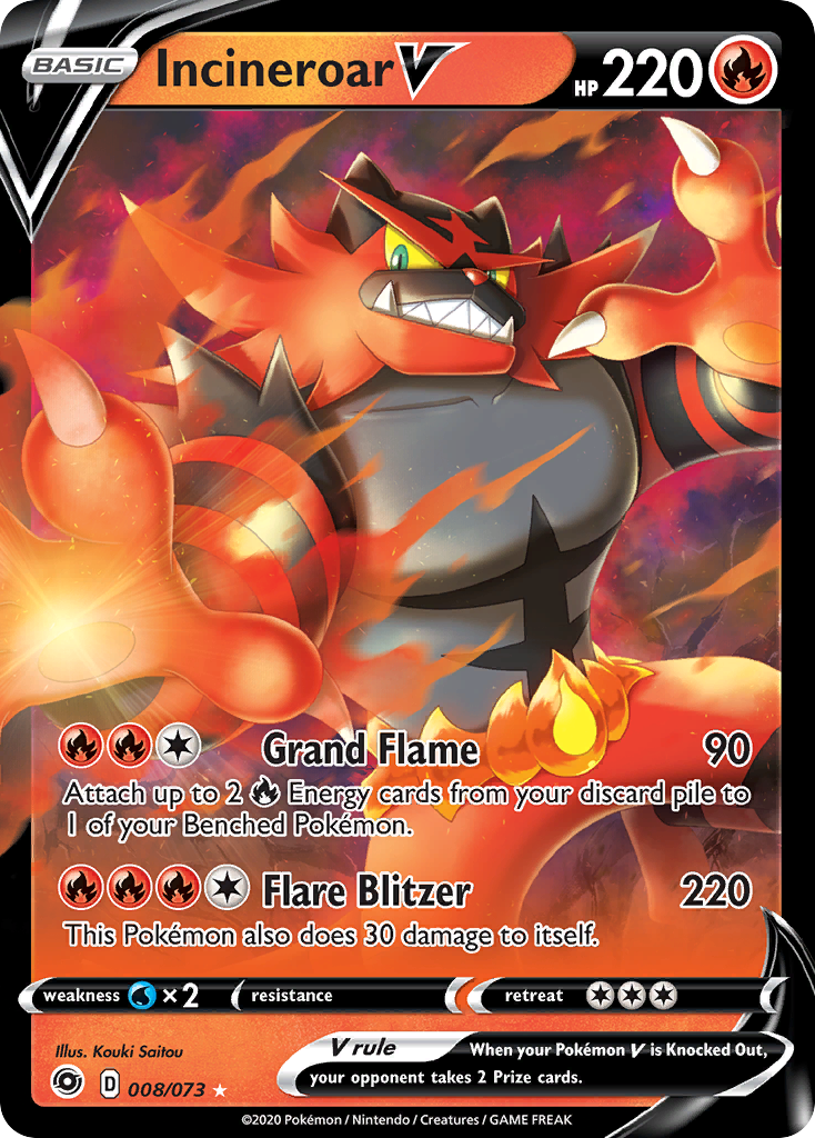 Incineroar V - 08/73 - Champion's Path