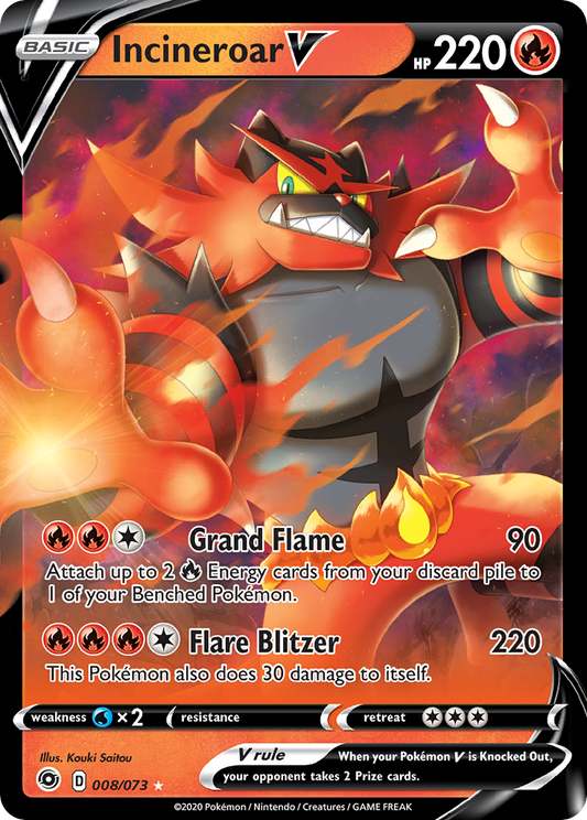 Incineroar V - 08/73 - Champion's Path