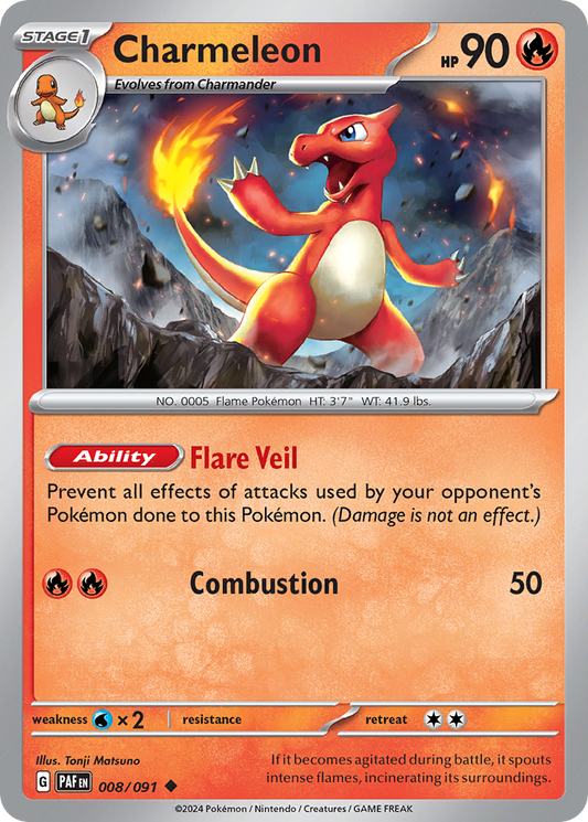 Charmeleon - 08/91 - Paldean Fates