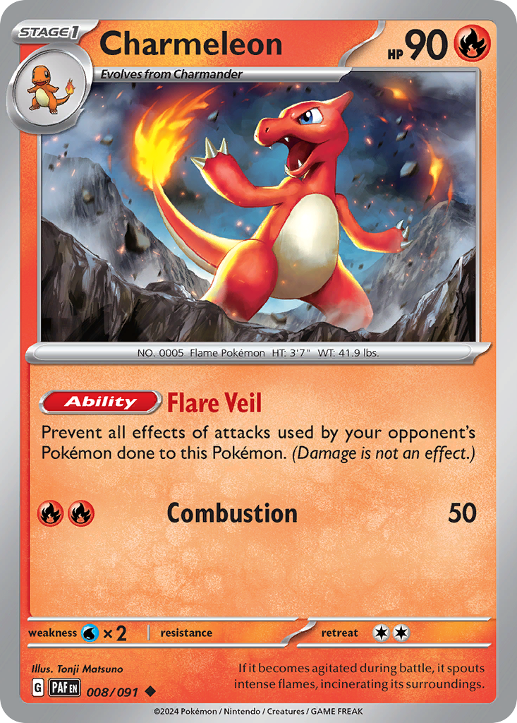 Charmeleon - 08/91 - Paldean Fates