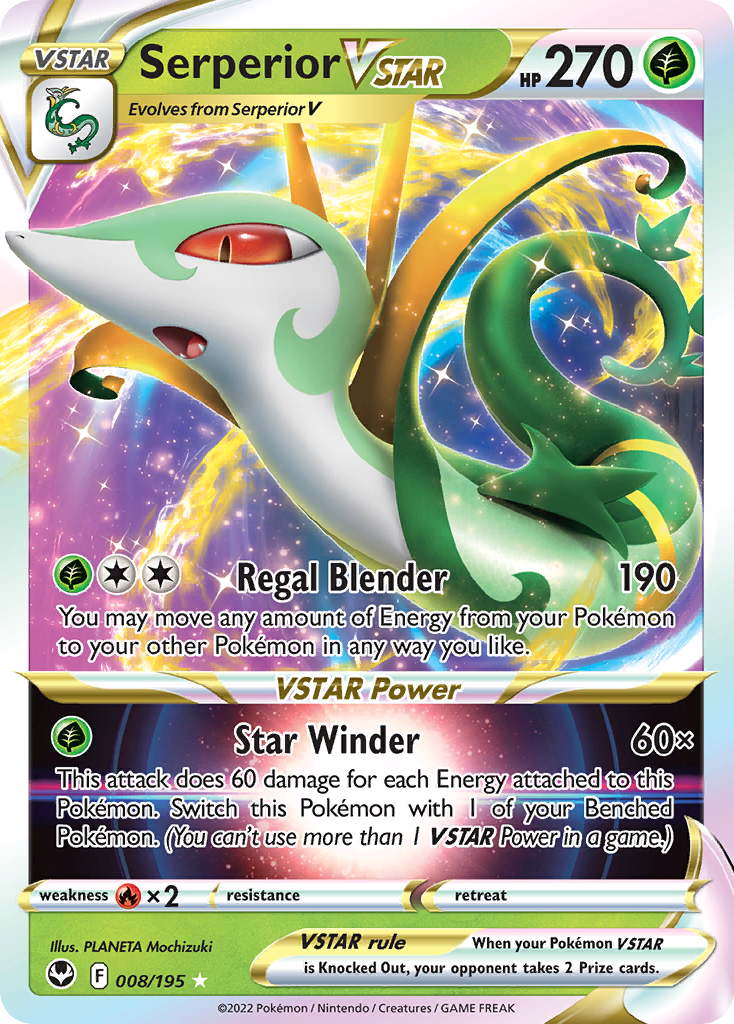 Serperior VSTAR - 008/195 - Silver Tempest