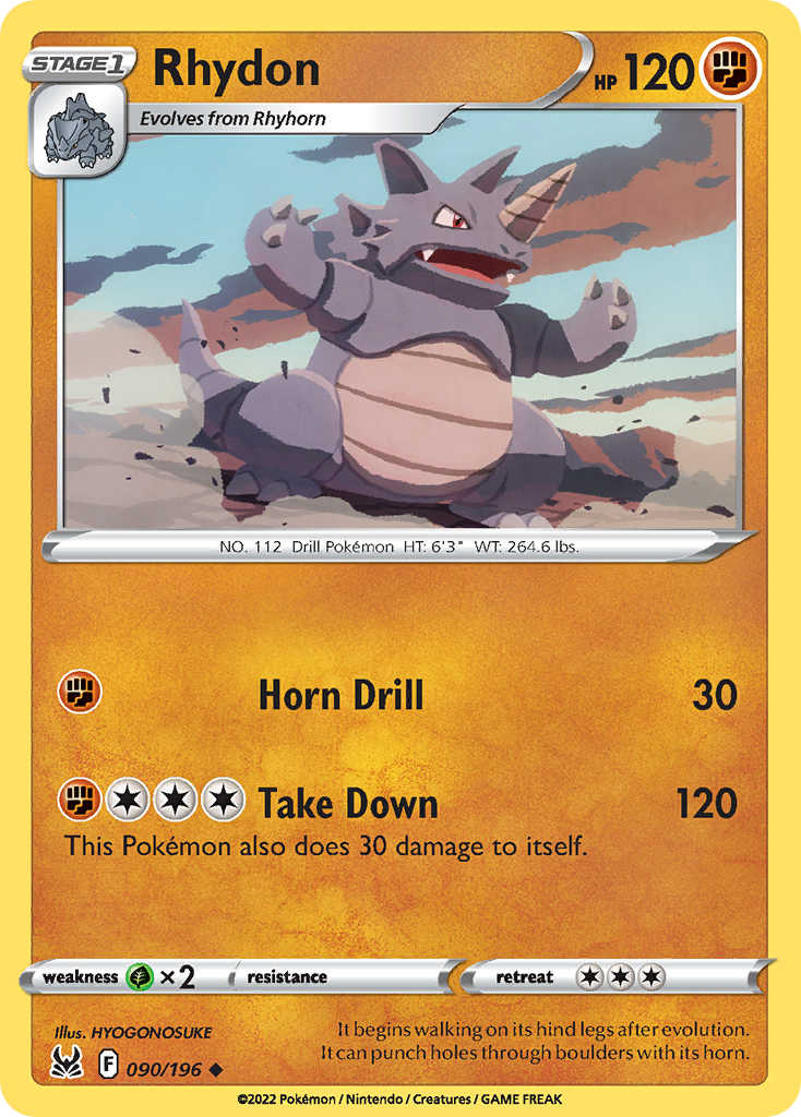 Rhydon - 090/196 - Lost Origin