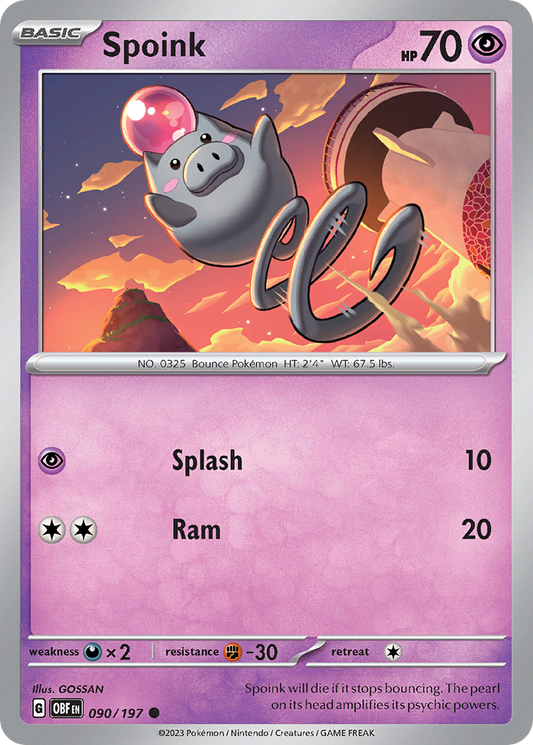 Spoink - 090/197 - Obsidian Flames