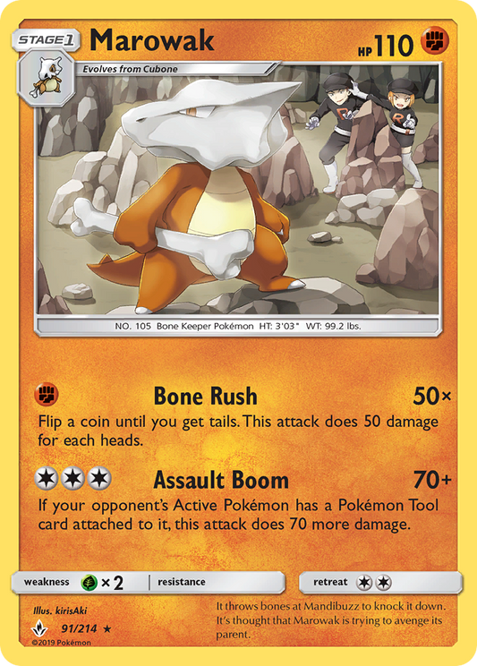 Marowak - 091/214 - Unbroken Bonds